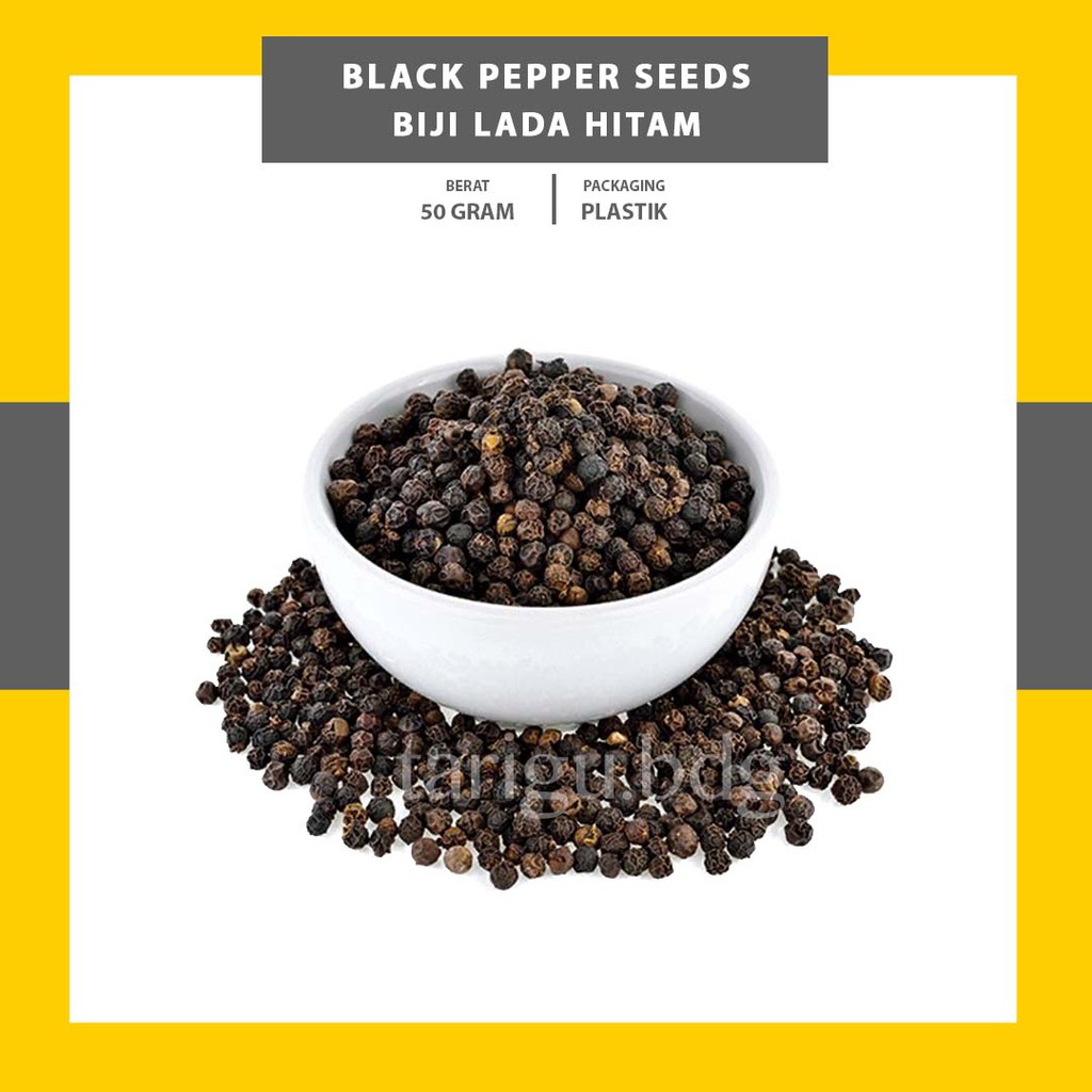 BIJI LADA HITAM 50GR - WHOLE BLACK PEPPER SEED - LADA HITAM UTUH - REMPAH BIJI MERICA HITAM