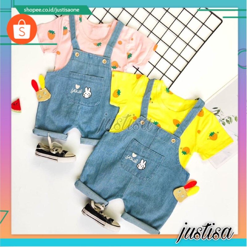 Promo !! Setelan Anak Perempuan Import / Setelan overal berries darling viona ukuran 7bulan-3tahun /  Baju Anak Perempuan Cute