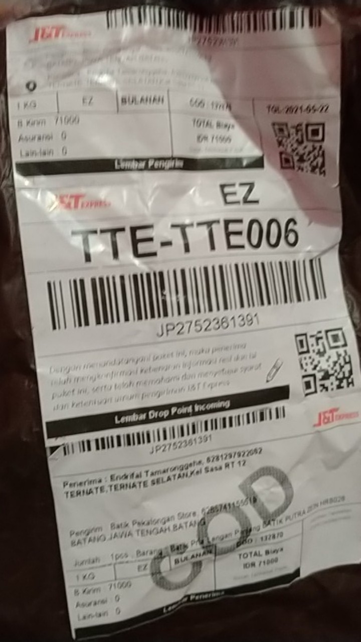 Batik Pria Lengan Panjang Batik Putra Zein Hrb026 Motif Keratonan