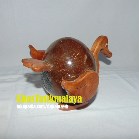 DT-16037 Celengan binatang/Hewan Bebek Kayu Batok Kelapa