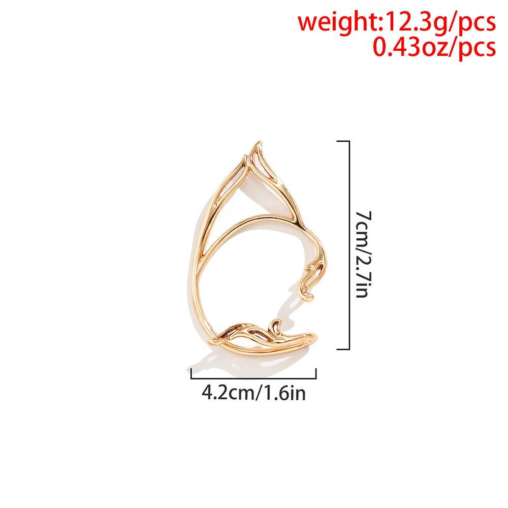 Suyo Punk Fairy Earcuff Pesta Wanita Warna Silver Gold Goth Elf Ear Clip