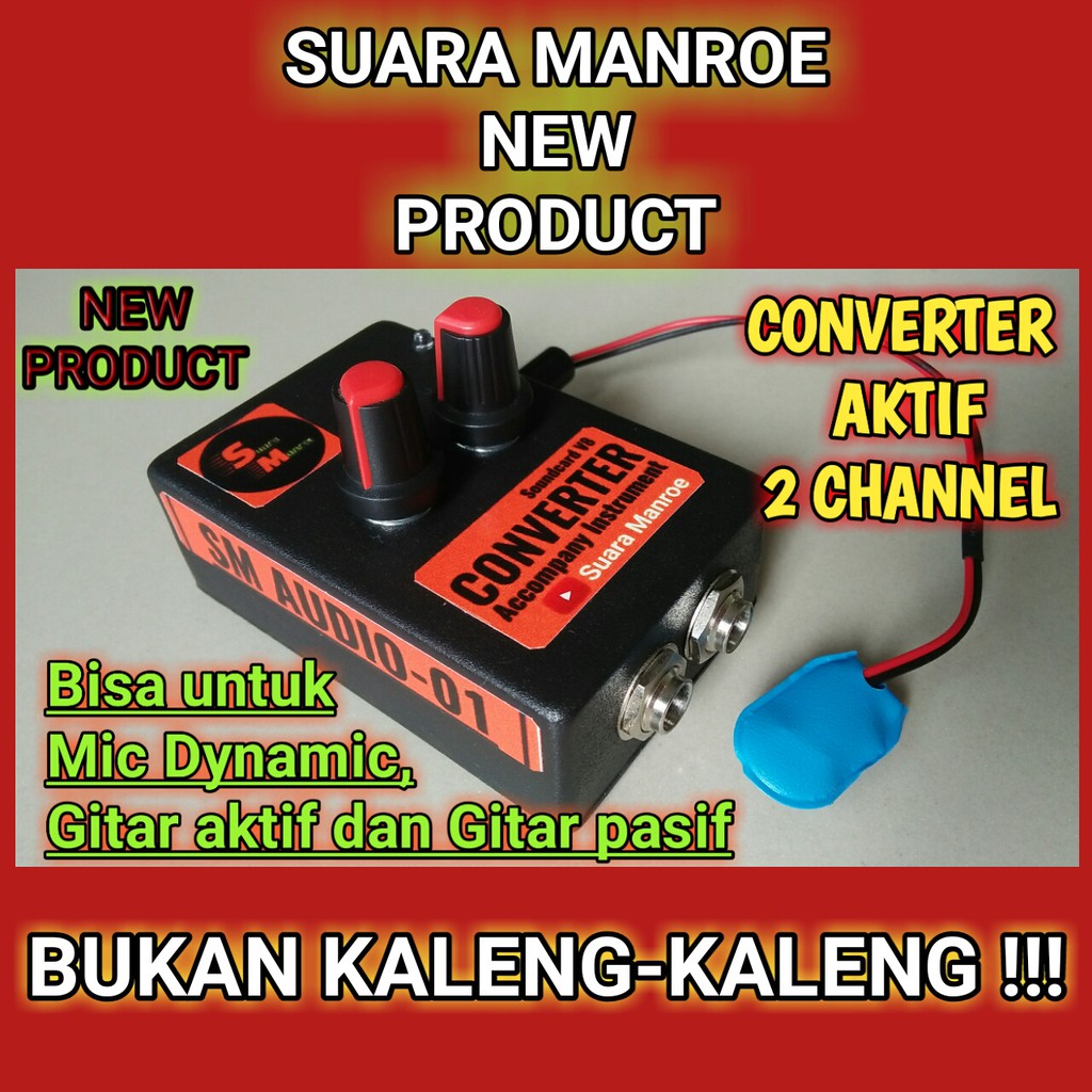 CONVERTER AKTIF SOUNDCARD V8,V8S,V8 PLUS 2 CHANNEL INPUT