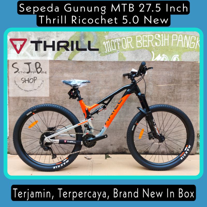 Sepeda Gunung MTB 27.5 Inch THRILL RICOCHET 5.0 New Alloy 2x9 Speed Rem Hidrolik