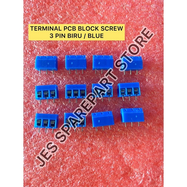 TERMINAL PCB BLOCK SCREW 3 PIN BIRU / BLUE