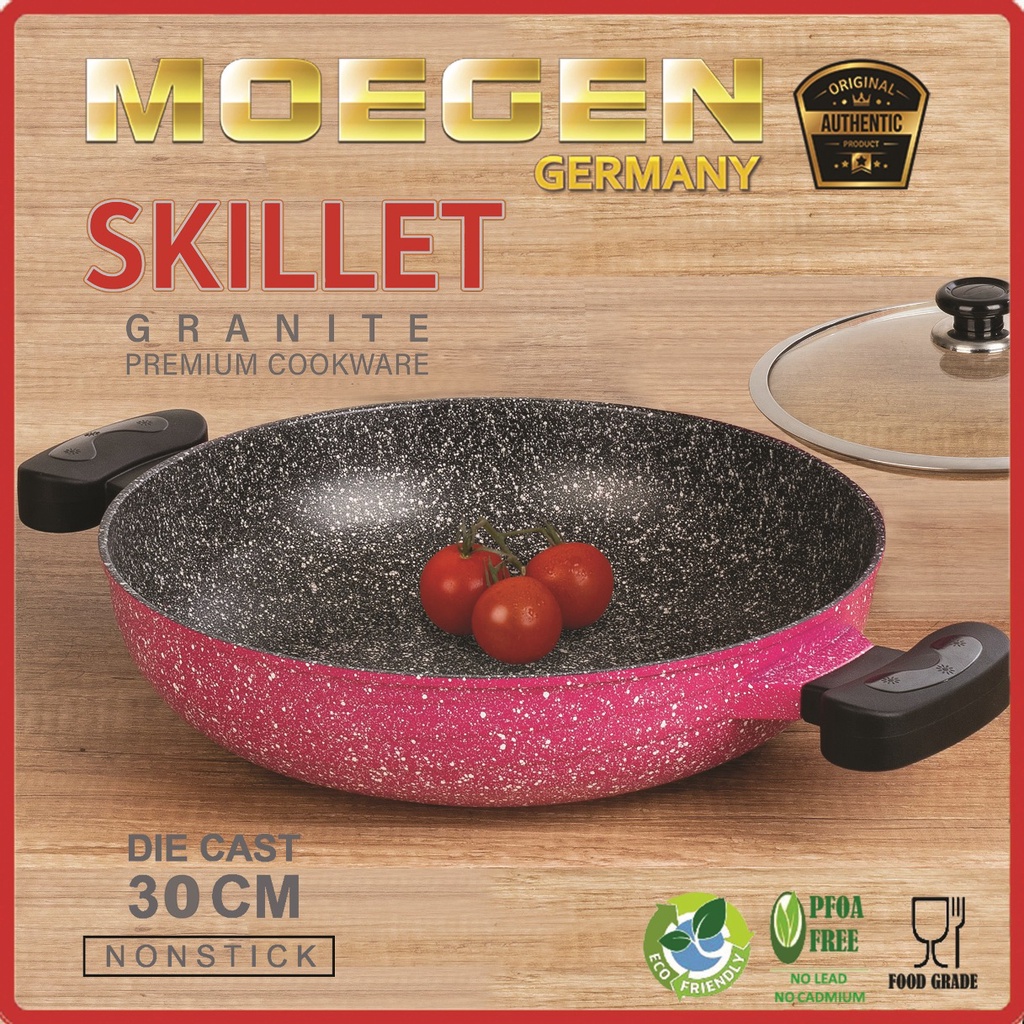 ORIGINAL MOEGEN Germany skillet 30cm moegen granite anti lengket original