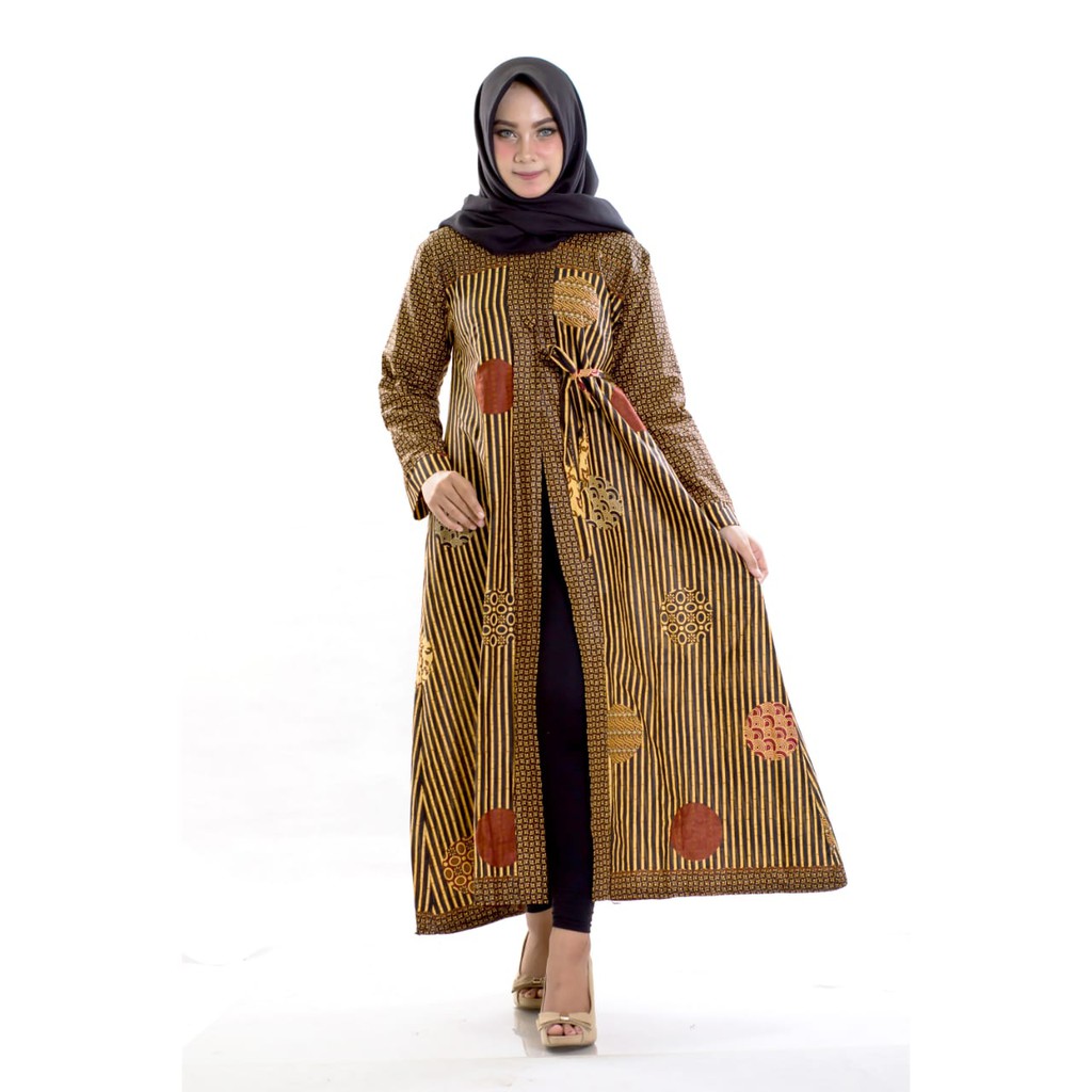 15 Trend Terbaru Long Cardigan  Batik  Model  Cardigan  