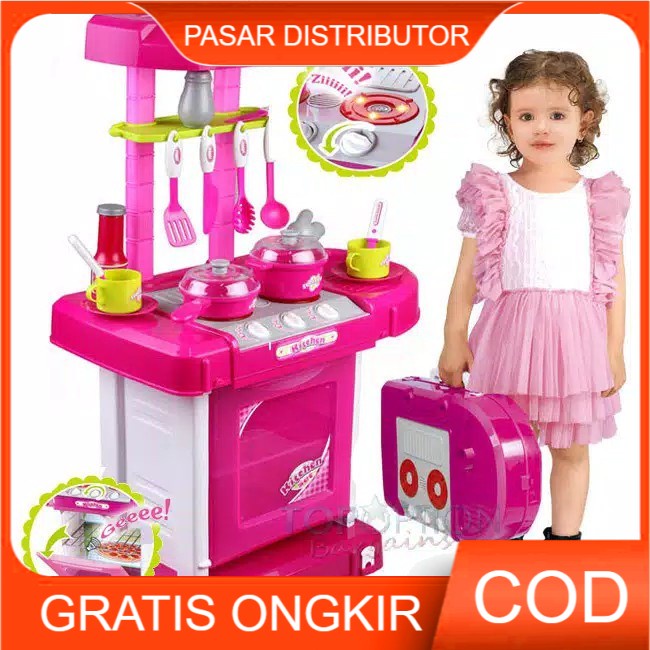 Mainan Anak Best Seller KITCHEN SET A001Kitchen Koper Mainan Masak - Masakan Anak Perempuan - Mainan Masak - Mainan Anak