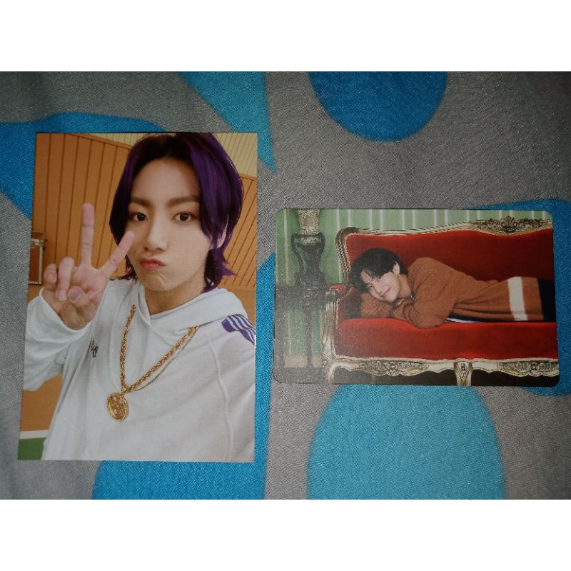 bts jungkook photocard pc bundle cardigan (cardi) butter + taehyung v be ess rebahan