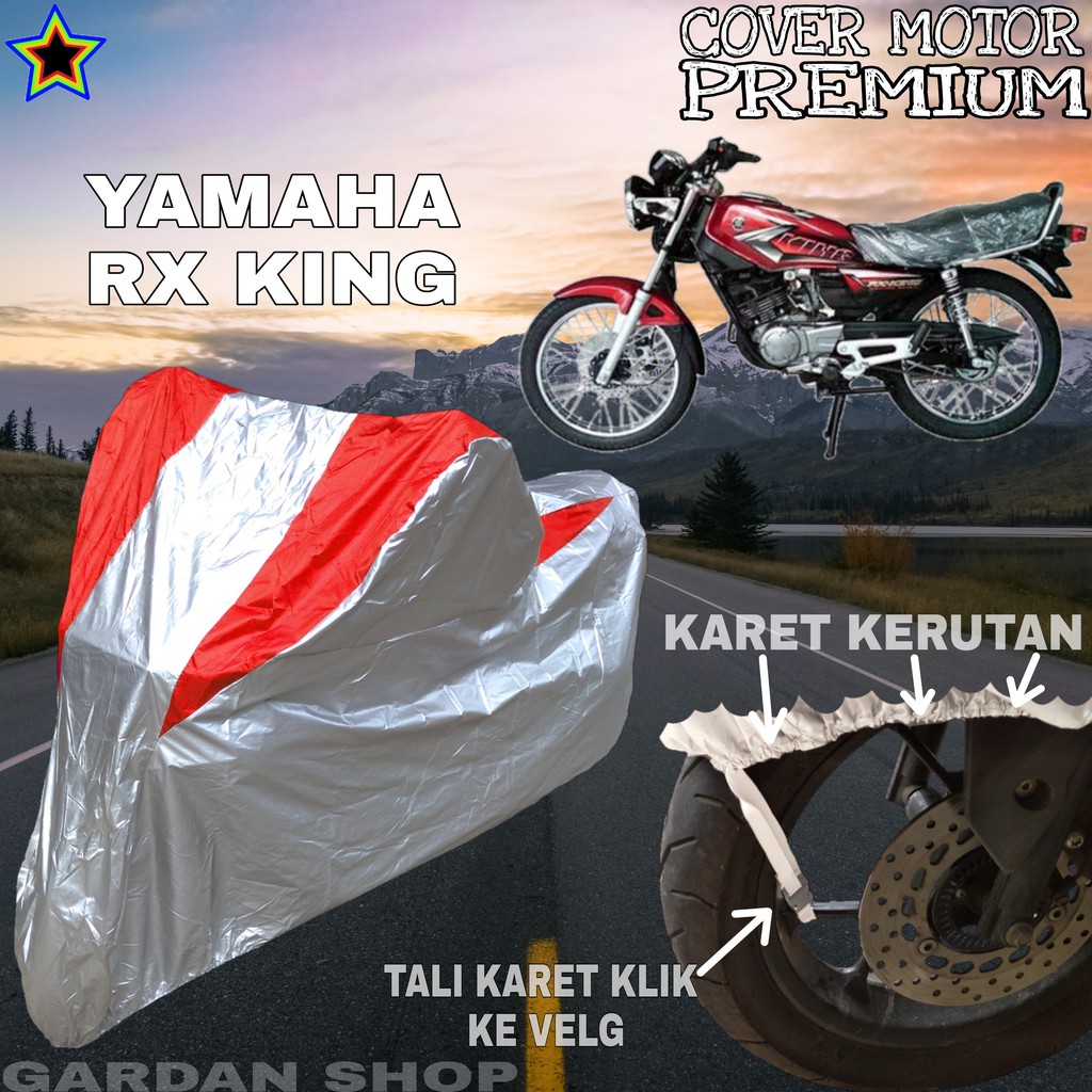 Sarung Motor YAMAHA RX KING Silver MERAH Body Cover Penutup Motor Rx King PREMIUM