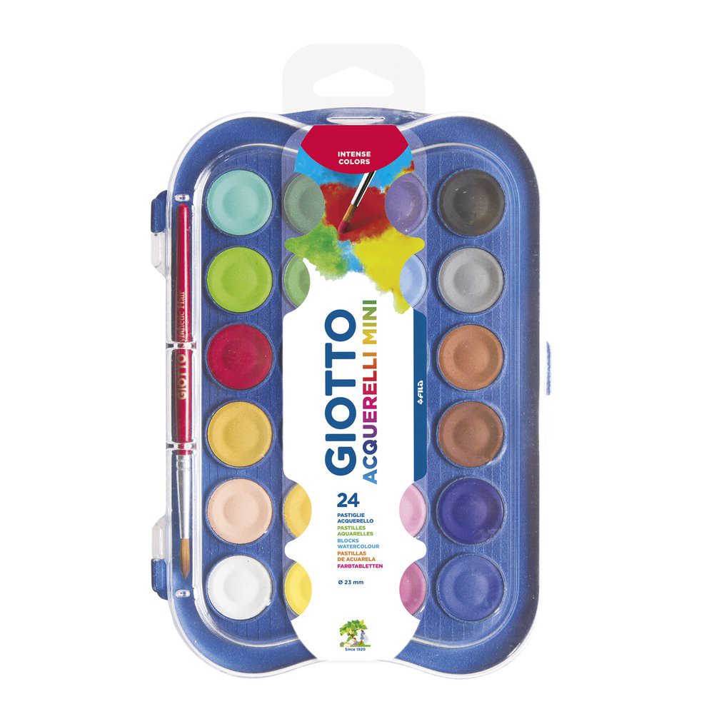 

HJK Giotto Acquerelli Mini 24 Warna - Cat Air Padat - Paint Cake