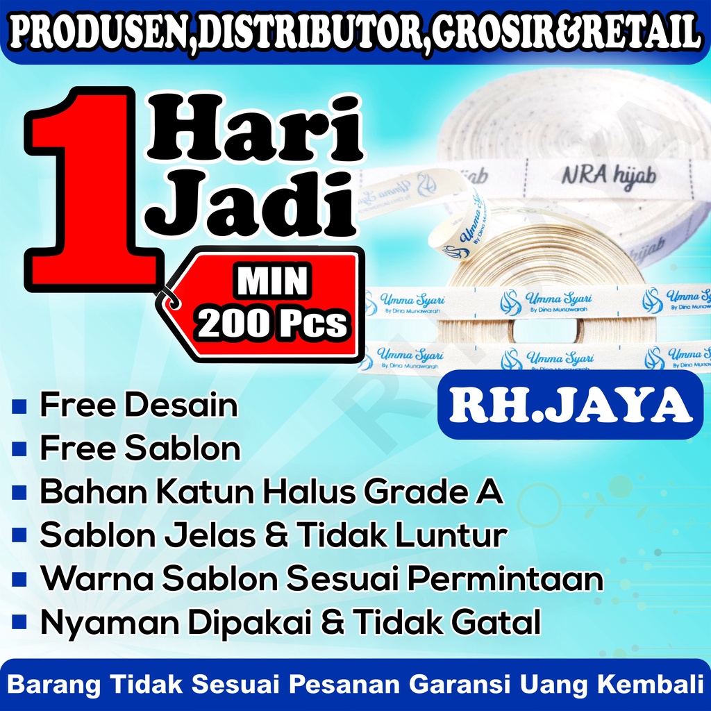 

LABEL BAJU / LABEL HIJAB FREE desain BAHAN KATUN HALUS