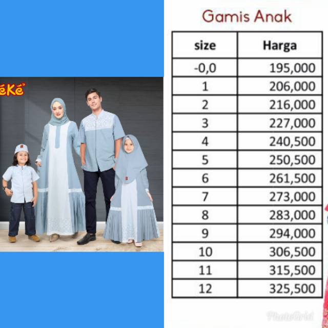 Gamis  Plus Jilbab Anak Sarimbit Keke GM SR 20 02 Size 7 Bahan Cotton Double Beam Hijau Kuning