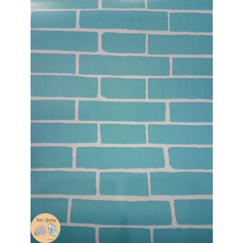 Jual Wallpaper Sticker Dinding Bata Biru Shopee Indonesia