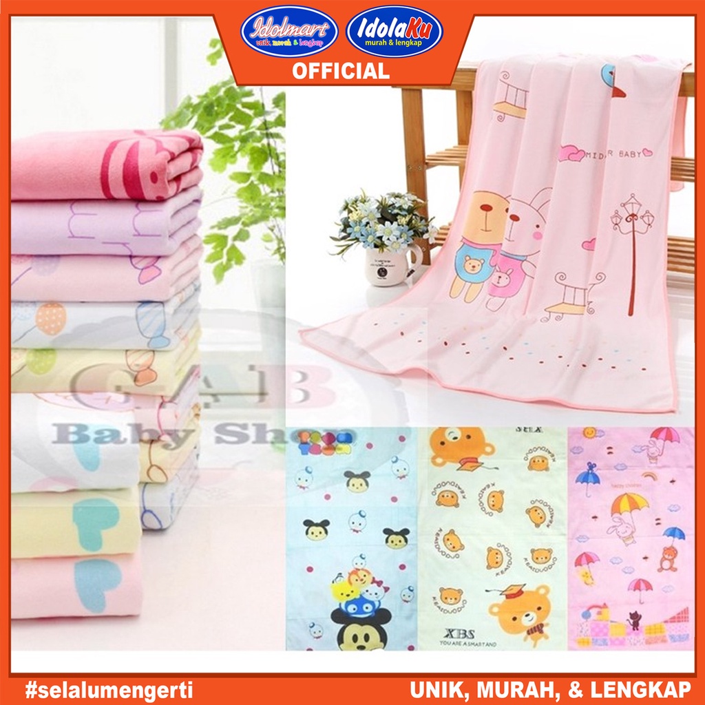 IDOLMART Handuk Anak Microfiber Motif 60x120cm Surabaya