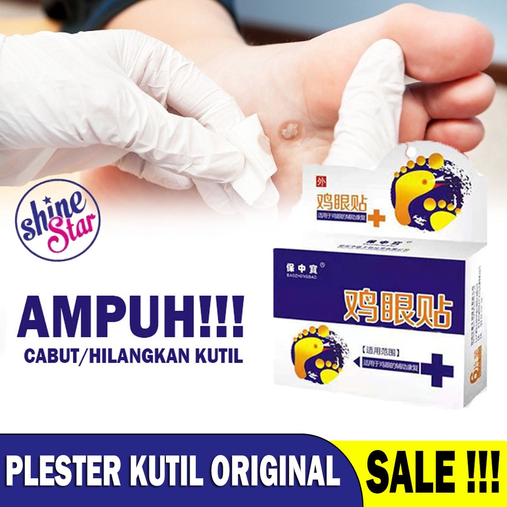 SHINE STAR - [ 1box 6 pcs ] Obat Plester Mata Ikan Ampuh Mengobati Kutil dan Kapalan Mata ikan Kaki