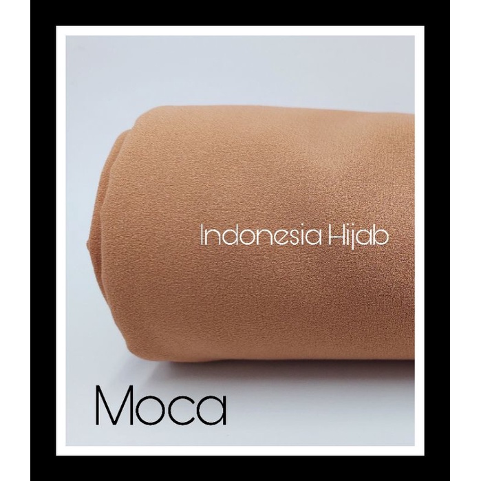 PASHMINA Diamond Premium 170 X 75 cm Jahit Tepi BUKAN DI NECI-mocca