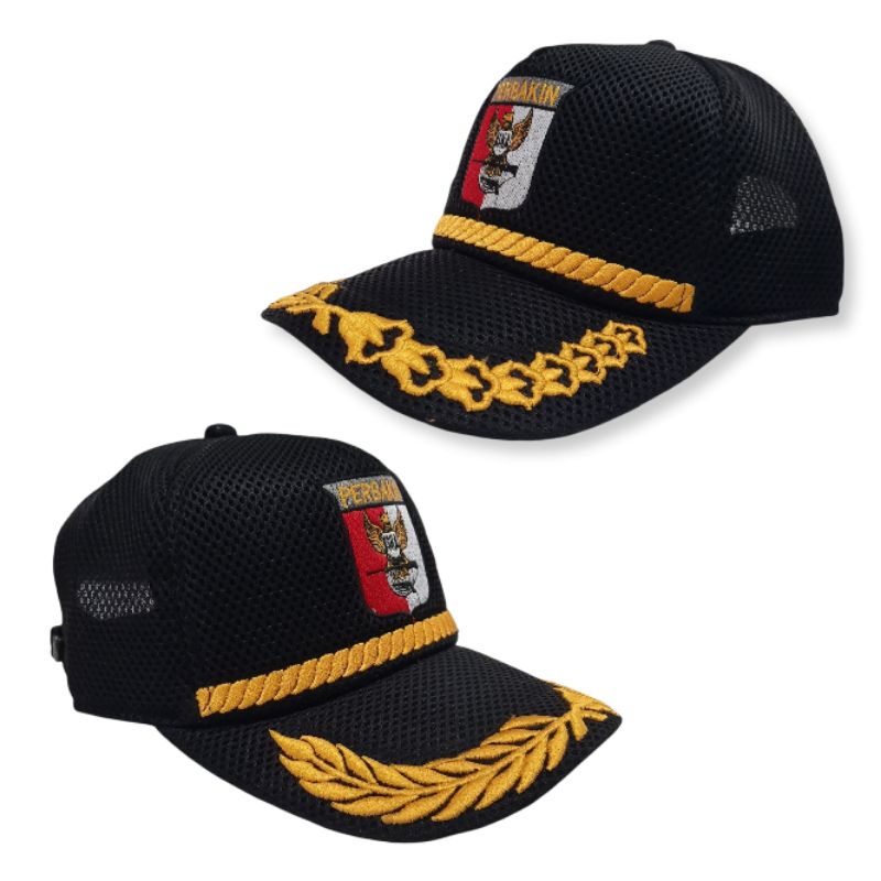 Topi Doblemes Jaring PAMEN Logo PERBAKIN / Topi Pamen Perbakin Jaring / Topi Baseball Jaring Logo Perbakin