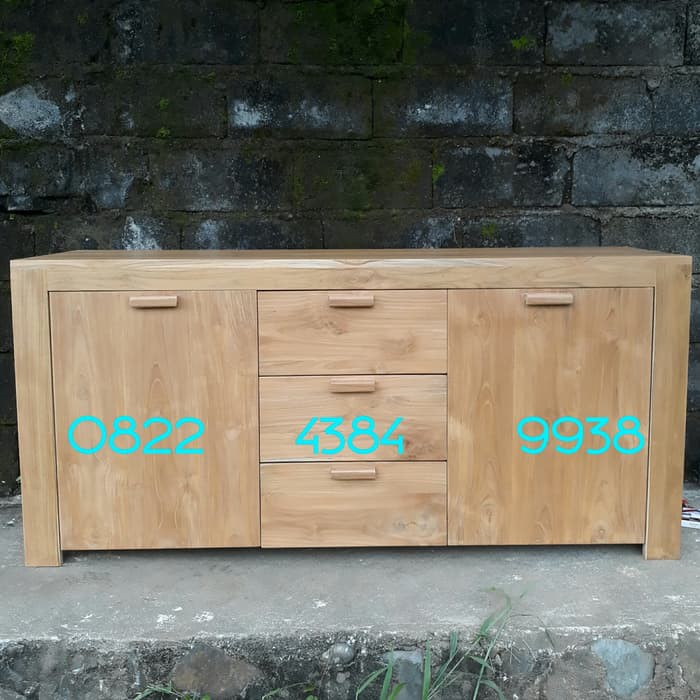 Lemari Meja Laci Jati Bufet Rak Tv Konsul Original Kayu Jati Jepara