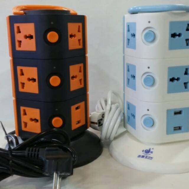 Colokan listrik multifungsi 3 tingkat