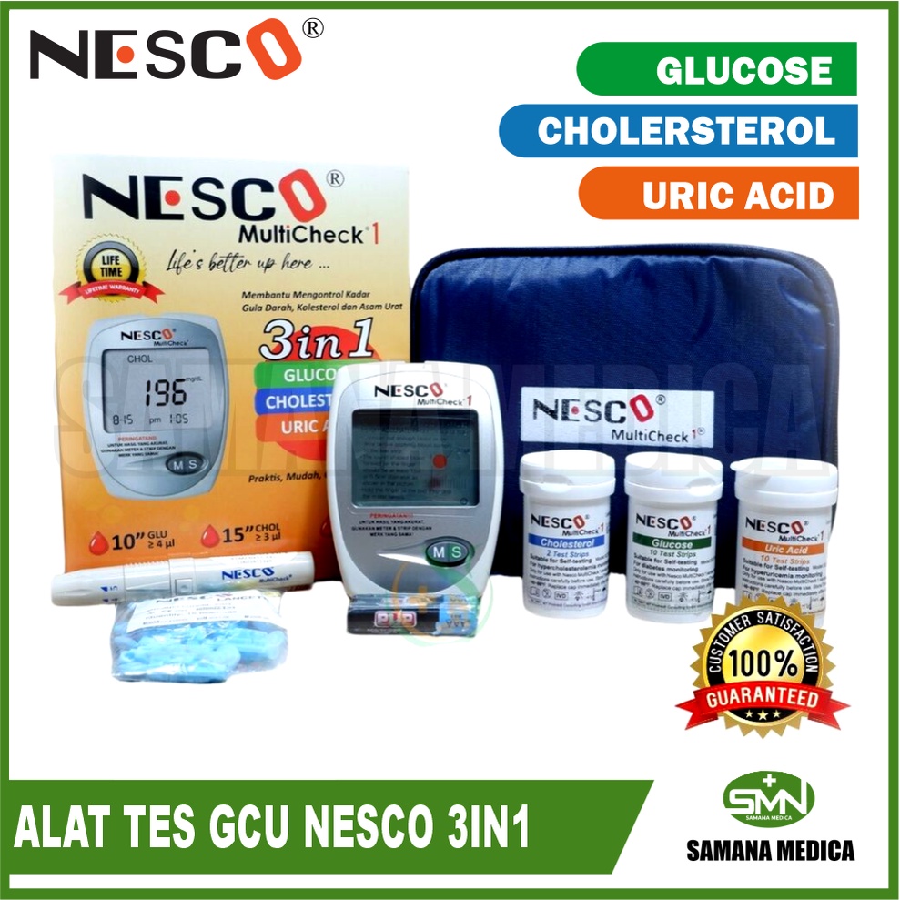 ALAT TES NESCO GCU Darah Gula Darah, Kolesterol, Asam Urat NESCO GCU