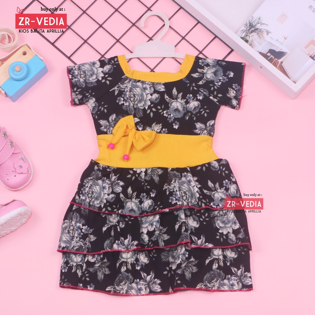 Dress Nayla uk Bayi 3-12 month / Dress Bayi Anak Perempuan Motif Murah Baju Pesta Kado Anak Grosir