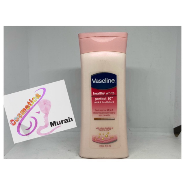 [ 200 ml ] lotion vaseline 200 ml - terbaru !! vaseline gluta !! vaseline healty bright uv extra brightening - Vaseline healty white perfect 10 - vaseline healty