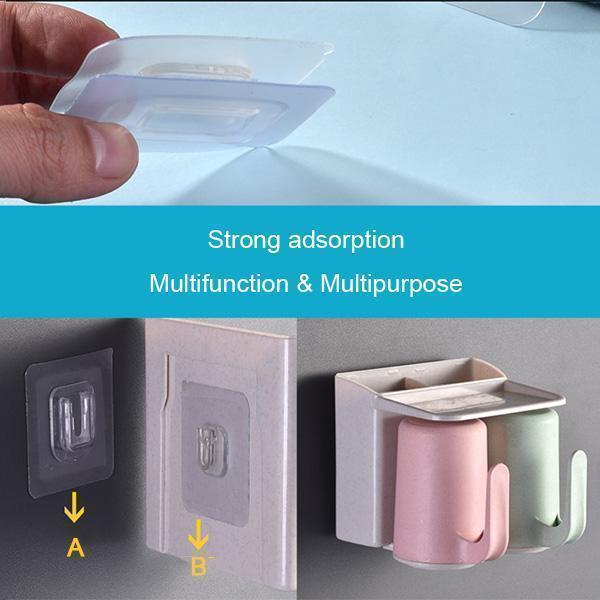 Kait Holder Power Strip Bingkai Foto Model Tempel Dinding Dua Sisi Dengan Perekat Untuk Rumah / Kantor