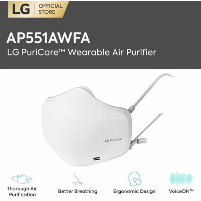 LG PURICARE wearable purifier GEN 2 MASK AP551AWFA GARANSI RESMI