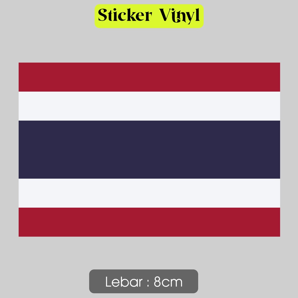 

Stiker Thailand Sticker Vinyl Satuaan Motif Bendera Negara Dunia Bahan Anti Air