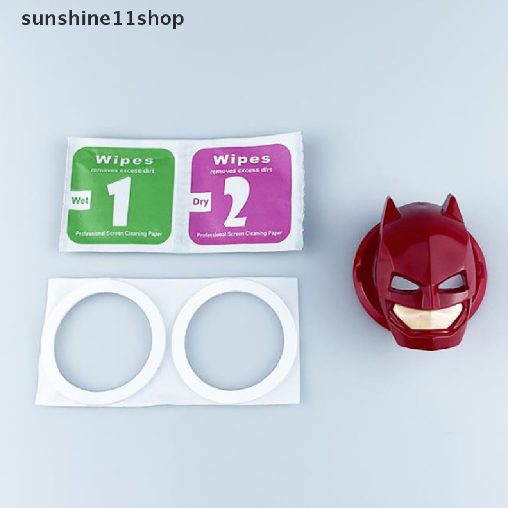 Sho - Stiker Cover Tombol Start / Stop Kontak Model Batman Untuk Interior Mobil