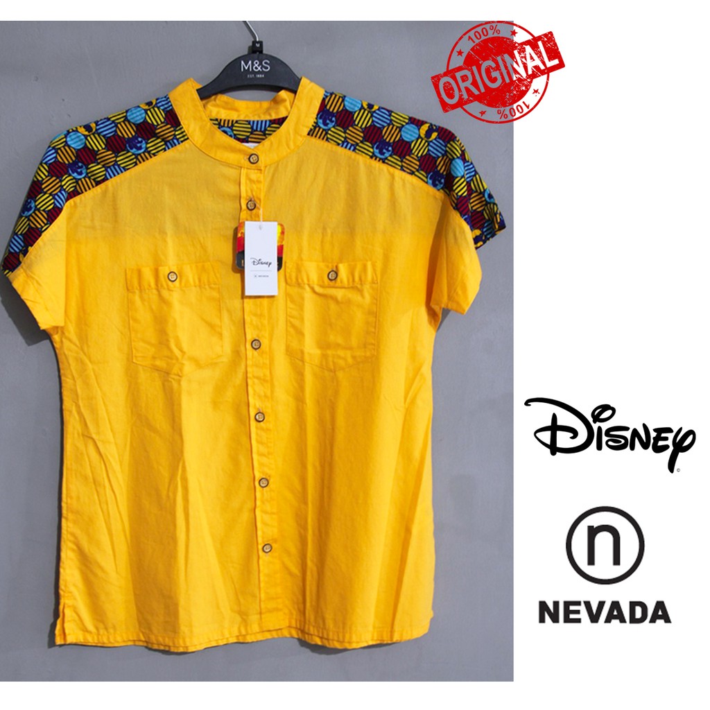 Kemeja Wanita Remaja Nevada Disney Series Asli Original Warna Kuning