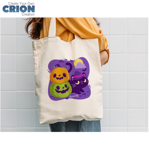 Totebag Halloween - Halloween Cute Series- Bisa Custom Nama - By Crion