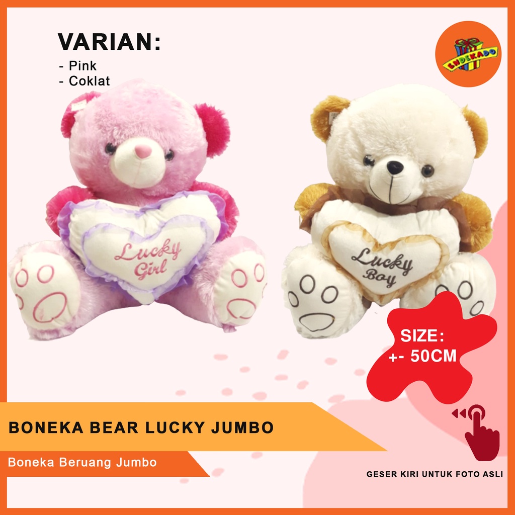 MAKASSAR! BONEKA BEAR LUCKY JUMBO - Boneka Beruang Jumbo