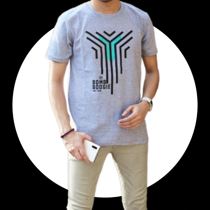 BAJU KAOS TSHIRT T SHIRT DISTRO FASHION PRIA COWOK LAKI LAKI DEWASA BOMBOOGIE BOOMBOGIE BOMBOGIE BOM