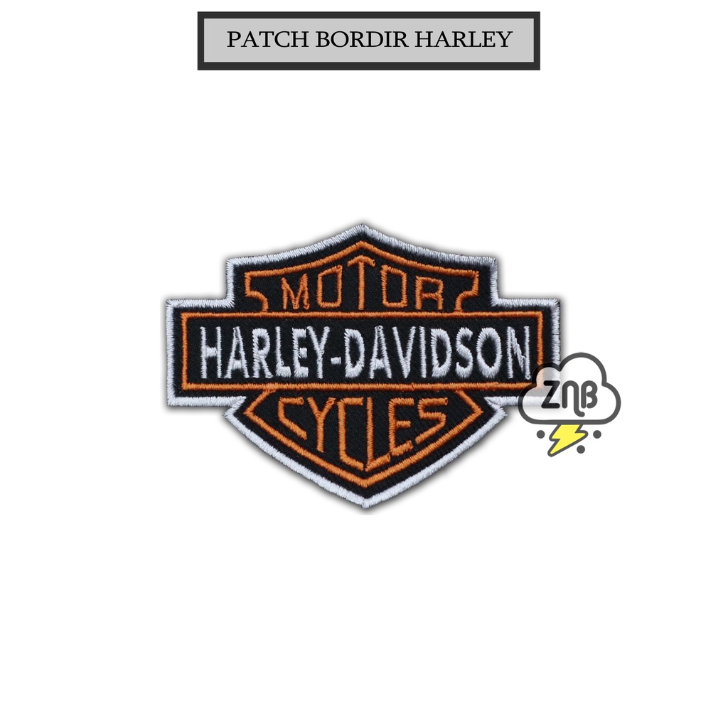 PATCH BORDIR HARLEY DAVIDSON EMBLEM BORDIR TEMPELAN JAKET DAN KEMEJA