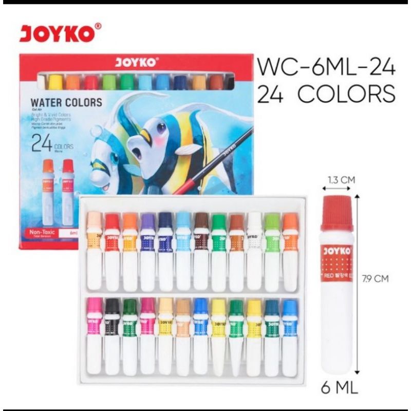 

Cat Air WAC-6ML-24 Water Colour Joyko 24 Warna/Water Colors