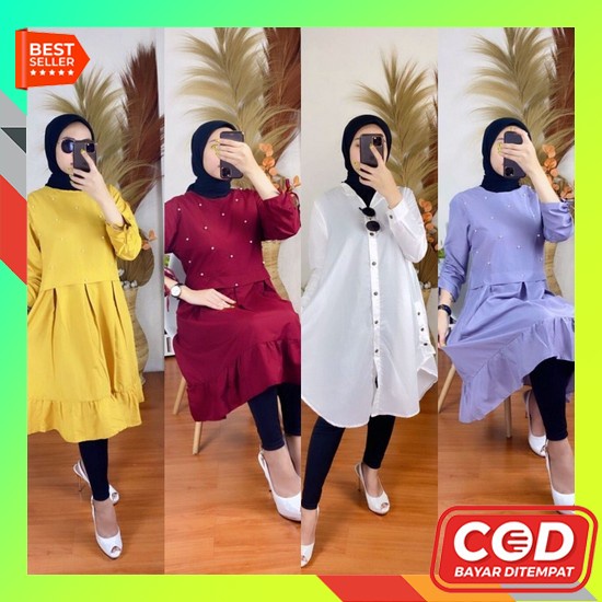 Realpict - Tunik Wanita Remaja Dewasa Kekinian 2021 Tunik Wanita Terbaru Louis Tunik Wanita Remaja M