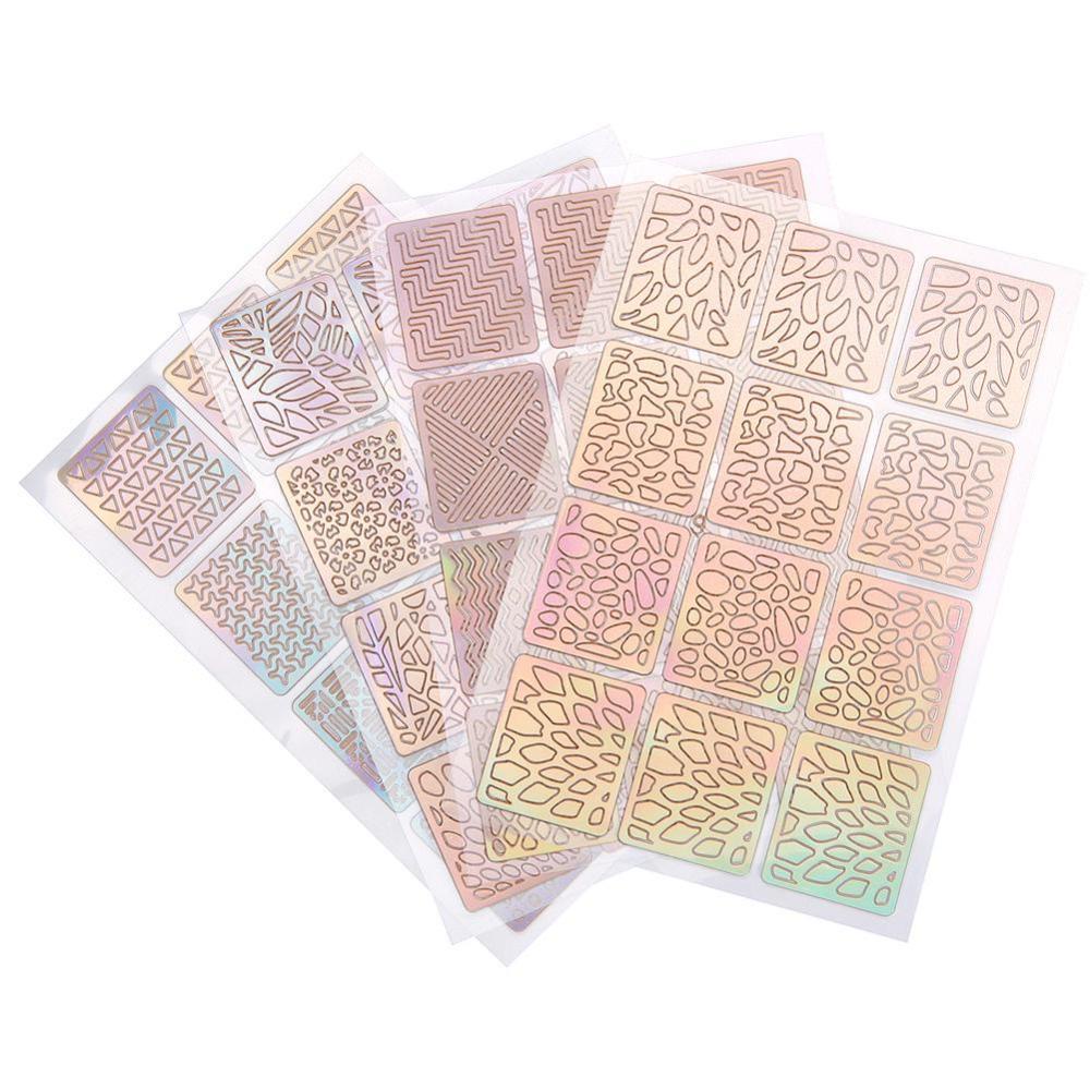 Timekey Stiker Decal Transfer Hollow out 3D Multi Tipe Untuk Dekorasi Nail Art Diy A8K4