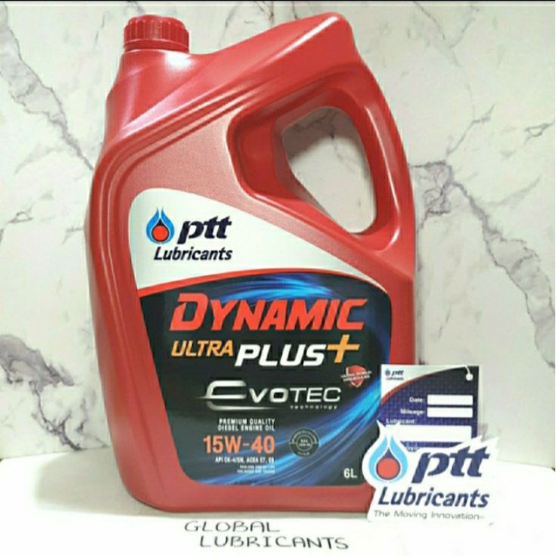 PTT Dynamic ULTRA Plus 15W-40 15W40 CK-4/ SN 6 Liter (Oli Diesel/ Bensin Premium)