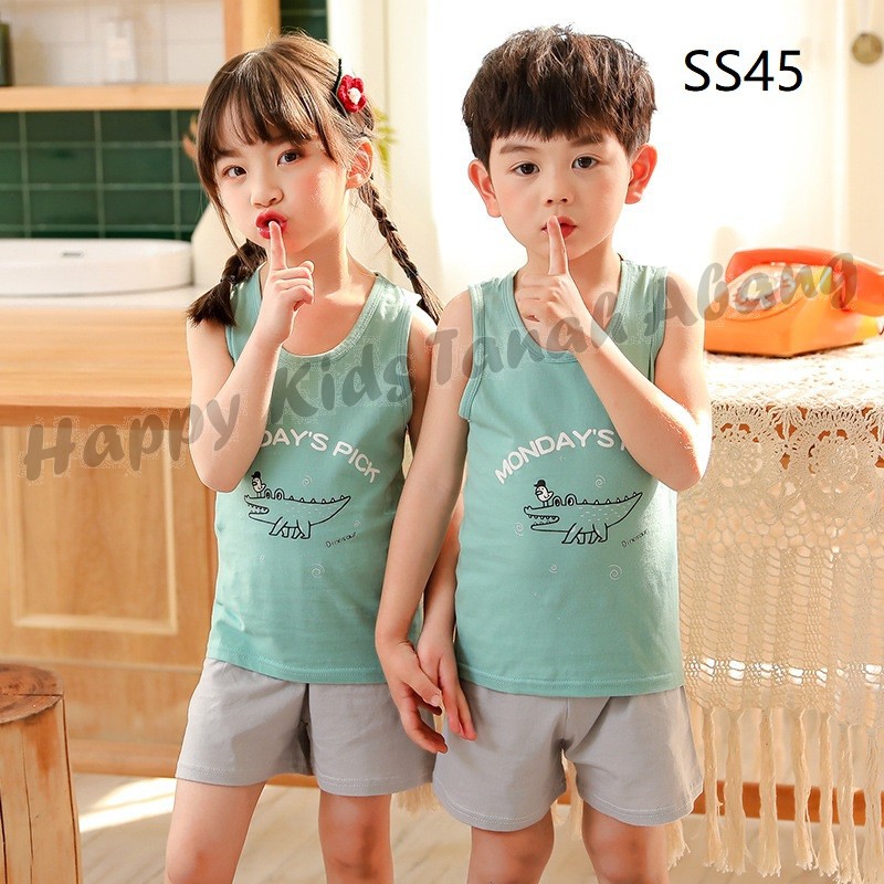 SET BAJU BAYI IMPORT / SETELAN KAOS KATUNG ANAK UNISEX 0-6TAHUN