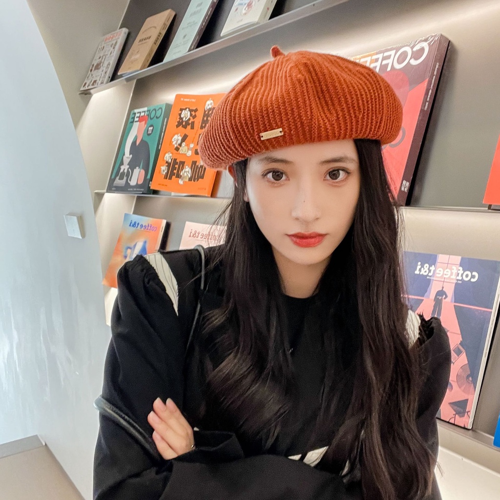 Topi Baret Rajut Bahan Wol Untuk Wanita