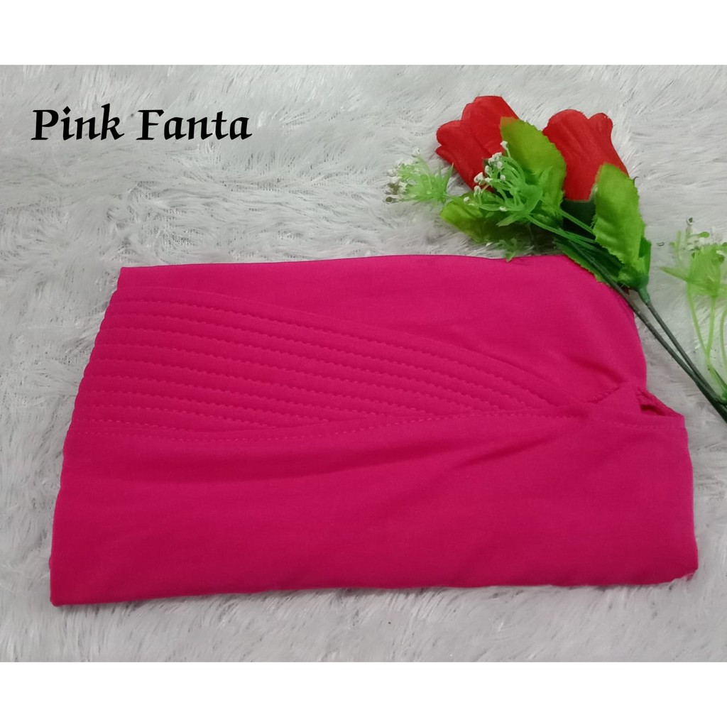Best Seller...!!! Bergo Oval Polos / Hijab Harian Simple-Pink Fanta
