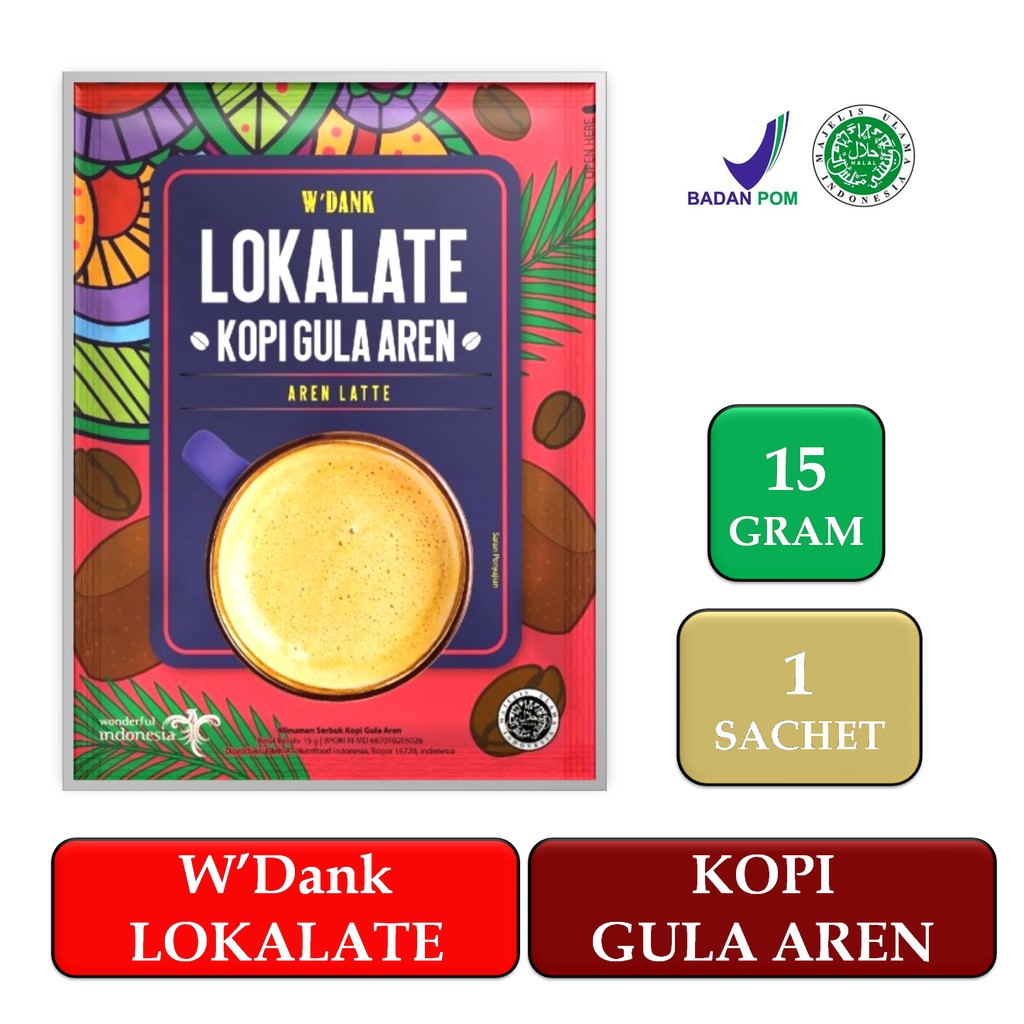 

W’Dank Lokalate Kopi Gula Aren 1 Sachet