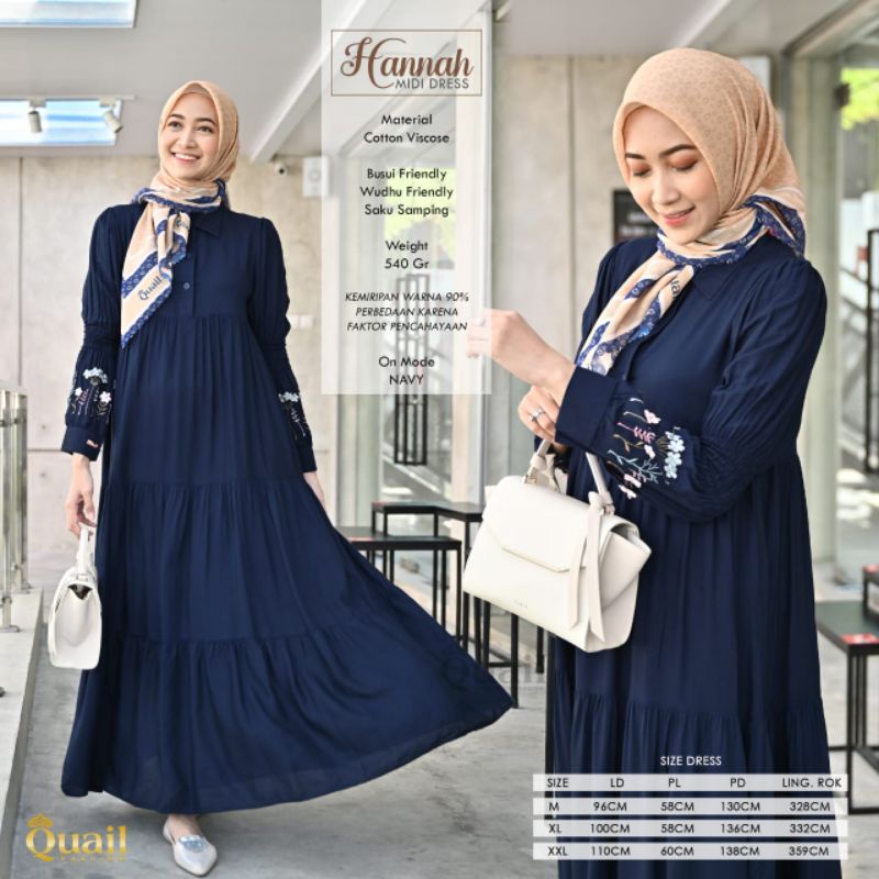Midi Dress / Gamis Midi Hannah QuaiL Hijab