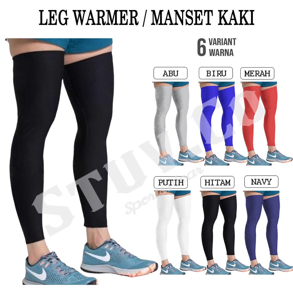 LEG WARMER LEG SET MANSET KAKI PELINDUNG LUTUT OLAHRAGA BASKET SEPAKBOLA FUTSAL VOLI PRIA WANITA