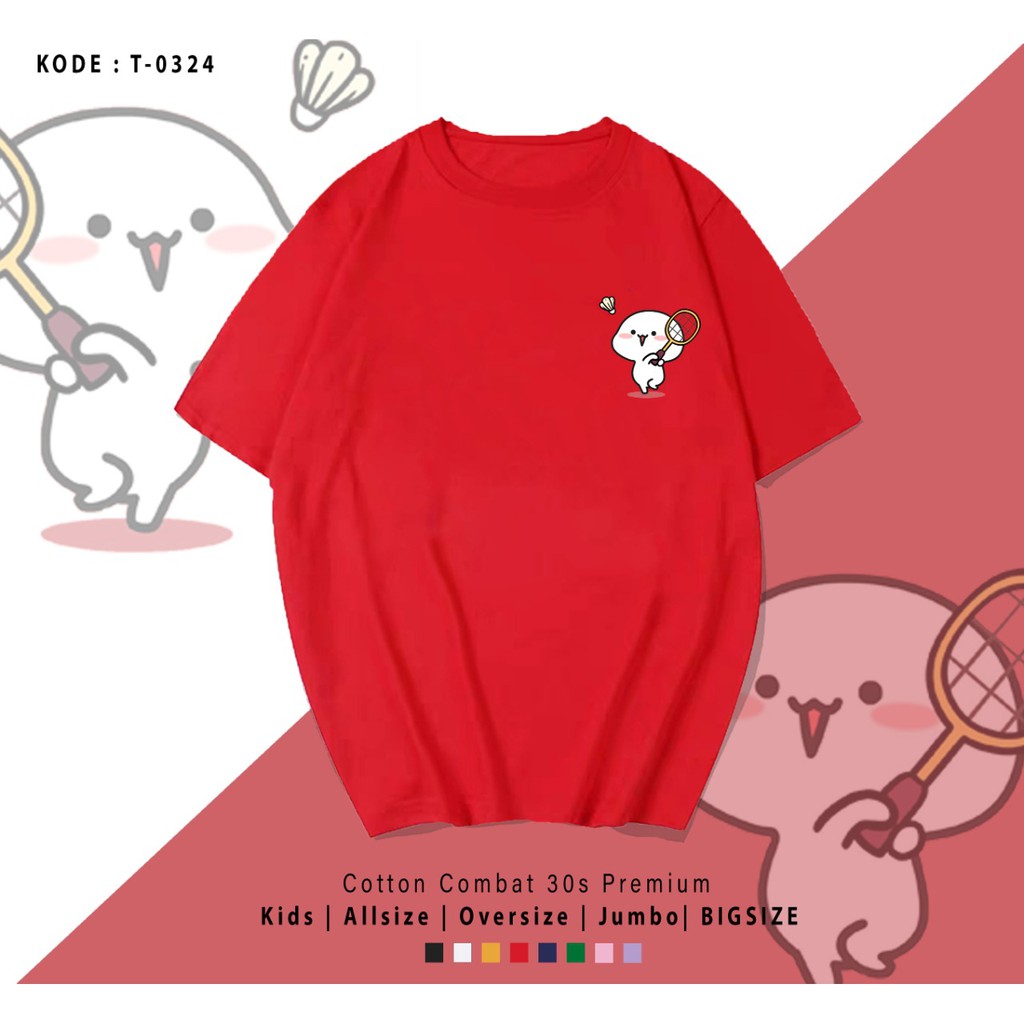 BADMINTON PENTOL  / TERMURAH BAJU KAOS KATUN WANITA/ PRIA UNISEX LENGAN PENDEK / TUMBLR TEE