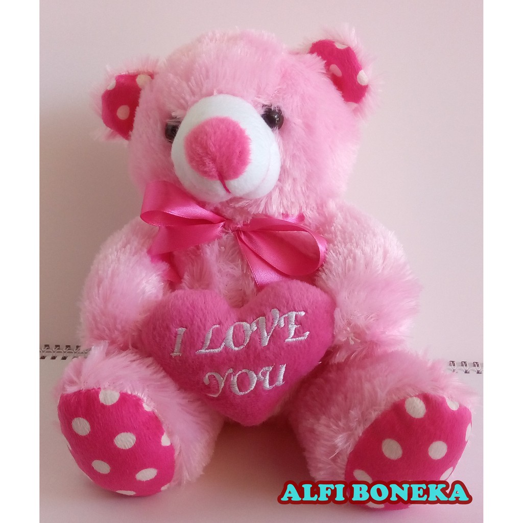 Boneka Teddy Bear M Pink - Boneka Mainan Anak Perempuan - Boneka Kado Teddy Bear Lucu