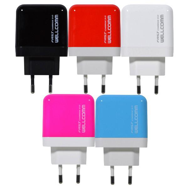 WELLCOMM charger micro usb 3.0A adaptor charger wellcomm FAST CHARGING