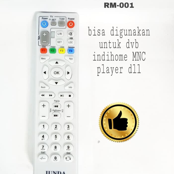 REMOTE DVB INDIHOME MNC PLAYER JUNDA RM-001