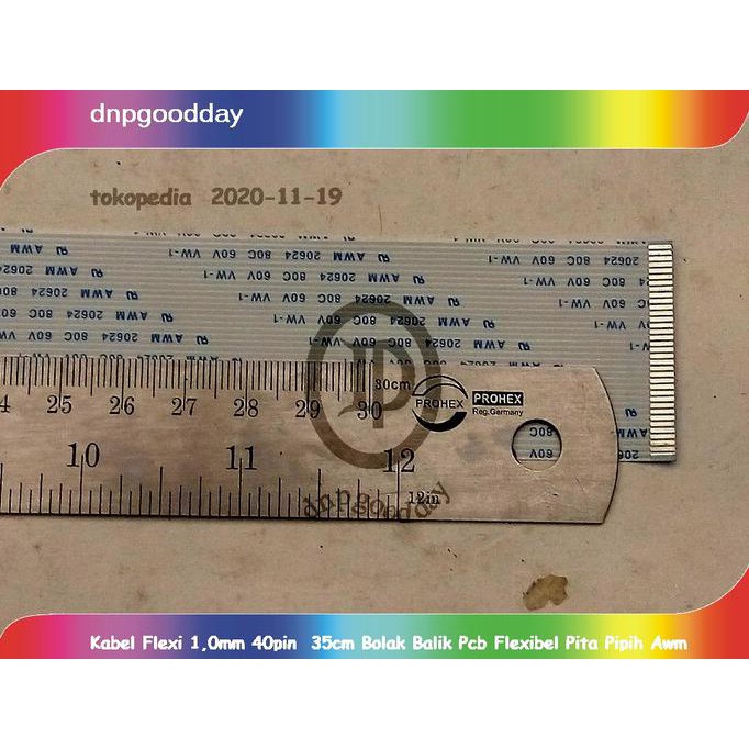 

Kabel Flexi 1,0Mm 40Pin 35Cm Bolak Balik Pcb Flexibel Pita Pipih Awm Dnpgood11 Segera Dapatkan